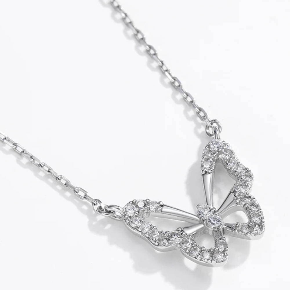 Zirconia Butterfly Necklace